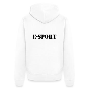 E-Sport - Veste à capuche bio Premium Unisexe - blanc - Dos - Thijin (182cm)