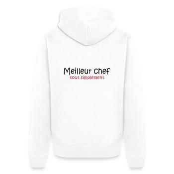 Meilleur chef tout simplement - Veste à capuche bio Premium Unisexe - blanc - Dos - Thijin (182cm)