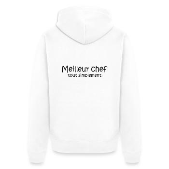 Meilleur chef tout simplement - Veste à capuche bio Premium Unisexe - blanc - Dos - Thijin (182cm)