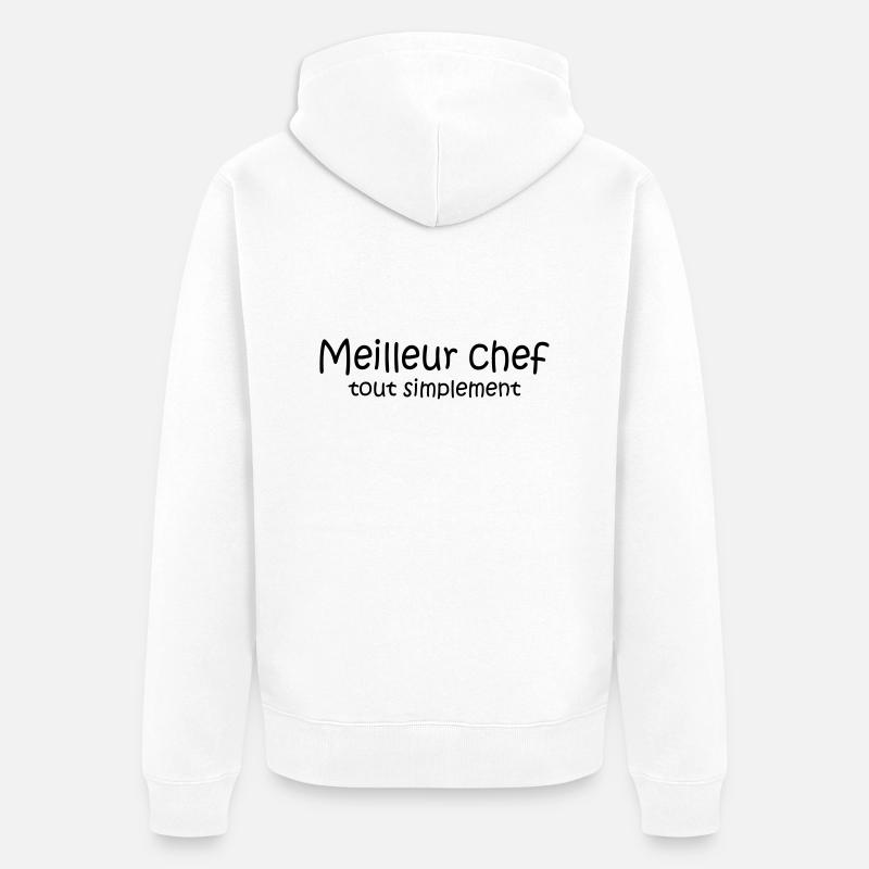Meilleur chef tout simplement - Veste à capuche bio Premium Unisexe - blanc