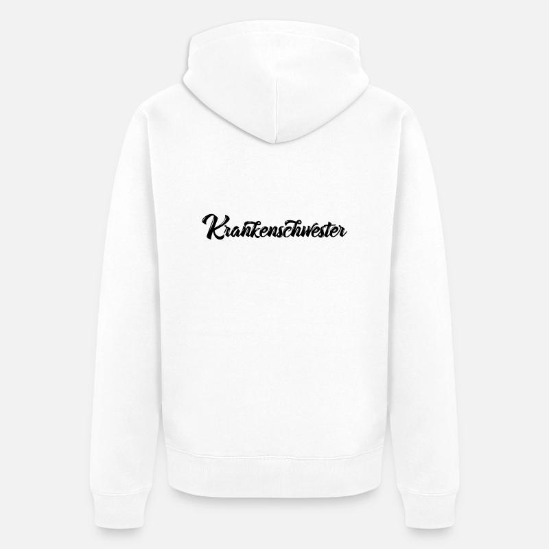 Krankenschwester - Unisex Premium Bio Zip Hoodie - Weiß