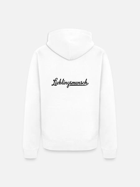 Lieblingsmensch - Unisex Premium Bio Zip Hoodie - Weiß