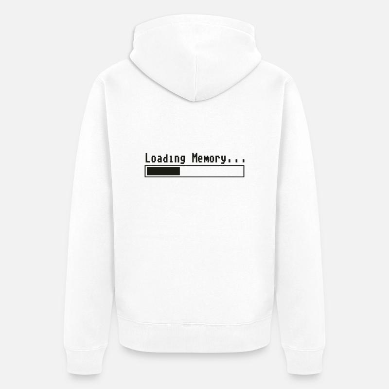 Loading Memory... - Veste à capuche bio Premium Unisexe - blanc