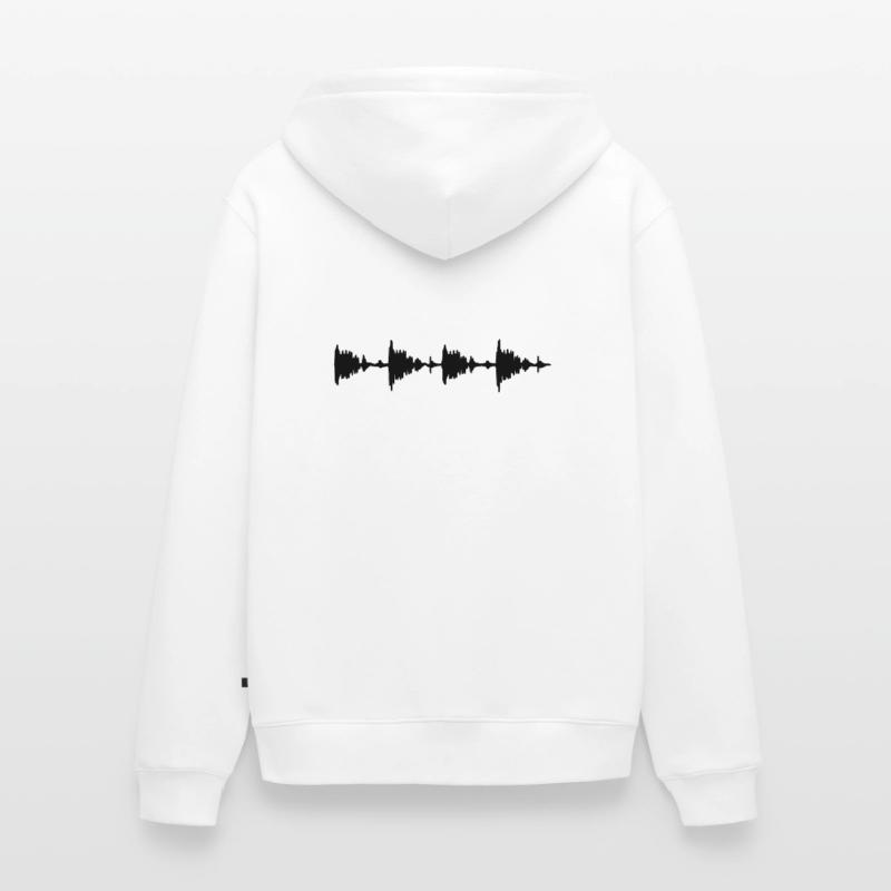 Wellenform - Drumloop - Sample - Beat Unisex Premium Bio Zip Hoodie