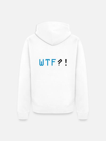 wtf - Unisex Premium Bio Zip Hoodie - Weiß