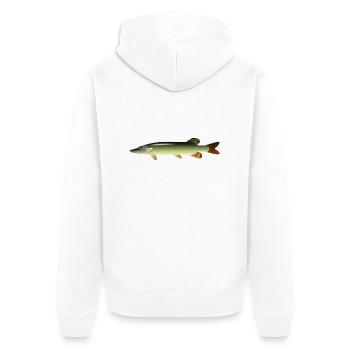 fish15 - Veste à capuche bio Premium Unisexe - blanc - Dos - Thijin (182cm)