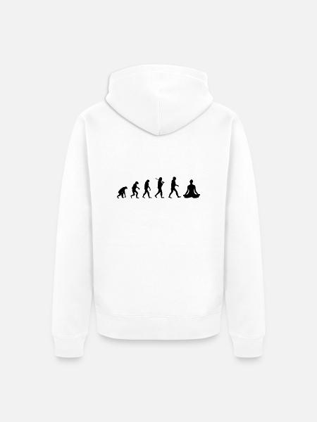 yoga - Unisex Premium Bio Zip Hoodie - Weiß