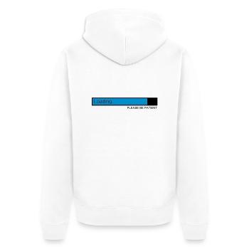loading / ladebalken / pc / download - Unisex Premium Bio Zip Hoodie - Weiß - Hinten - Thijin (182cm)