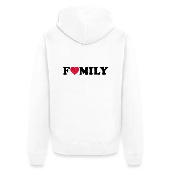 Family heart - Veste à capuche bio Premium Unisexe - blanc - Dos - Thijin (182cm)