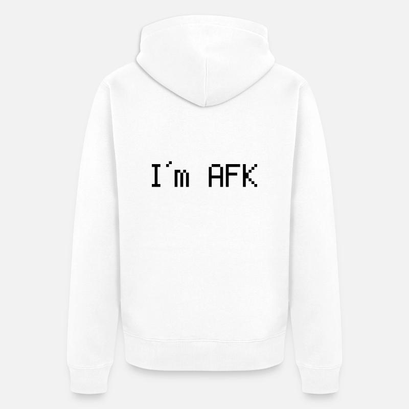 I´m afk - Veste à capuche bio Premium Unisexe - blanc