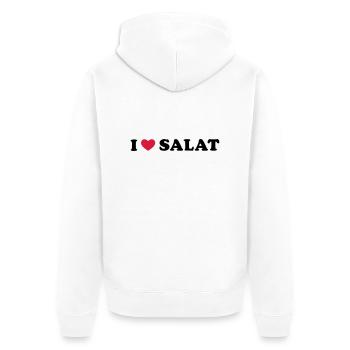 J'aime salade - Veste à capuche bio Premium Unisexe - blanc - Dos - Thijin (182cm)