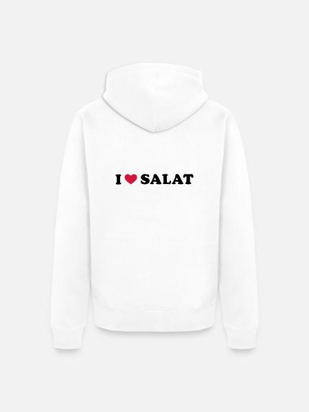 J'aime salade - Veste à capuche bio Premium Unisexe - blanc