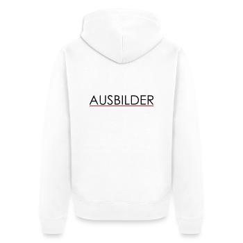 ausbilder - Unisex Premium Organic Zip Hoodie - white - Back - Thijin (182cm)