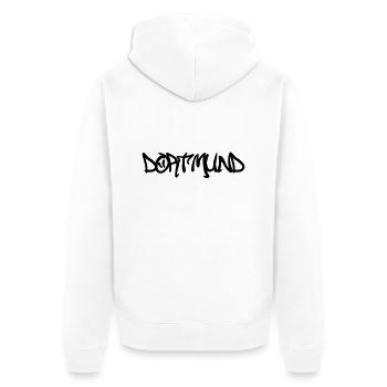 Dortmund Graffiti - Unisex Premium Bio Zip Hoodie - Weiß - Hinten - Thijin (182cm)