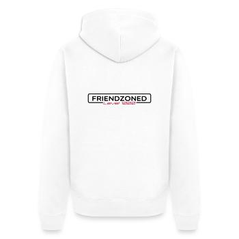 friendzone - Unisex Premium Organic Zip Hoodie - white - Back - Thijin (182cm)