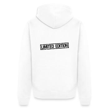 Limited Edition Print - Unisex Premium Bio Zip Hoodie - Weiß - Hinten - Thijin (182cm)