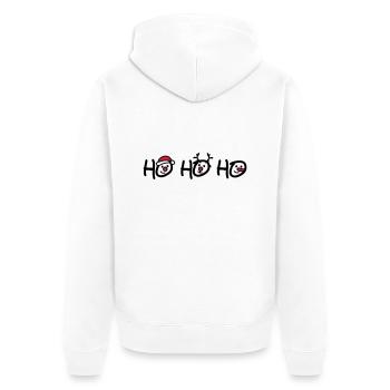 Ho Ho Ho - Unisex Premium Organic Zip Hoodie - white - Back - Thijin (182cm)