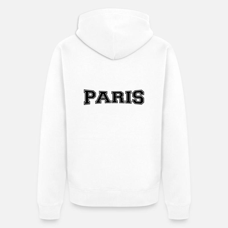Paris - Veste à capuche bio Premium Unisexe - blanc