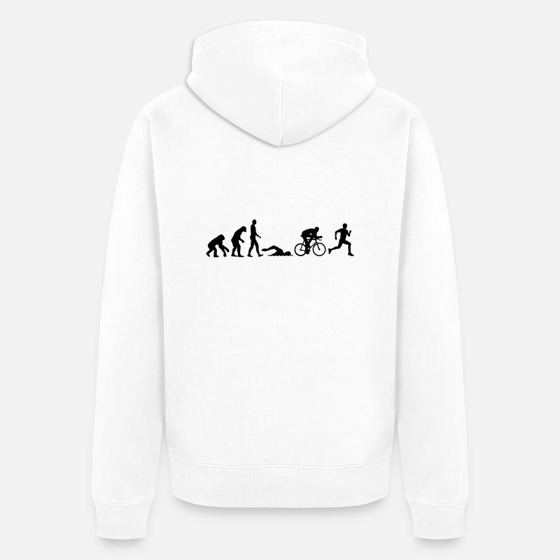 Evolution Triathlon - Veste à capuche bio Premium Unisexe - blanc