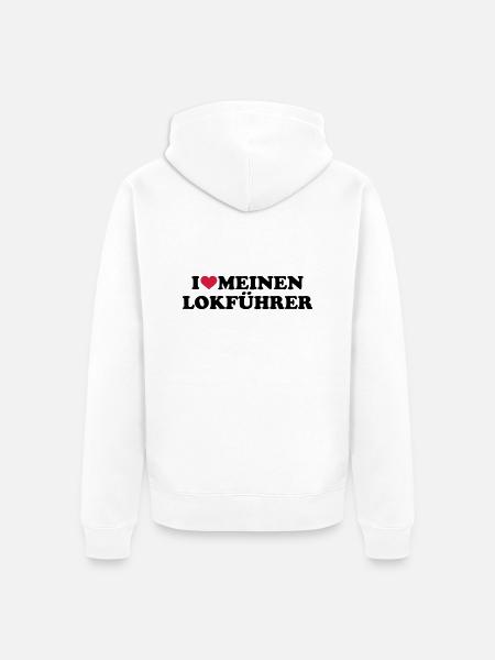 Lokführer - Unisex Premium Bio Zip Hoodie - Weiß