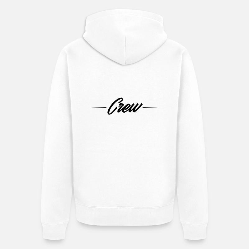 crew design - Unisex Premium Bio Zip Hoodie - Weiß