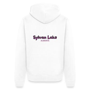 Sylvan Lake Alberta - Unisex Premium Organic Zip Hoodie - white - Back - Thijin (182cm)
