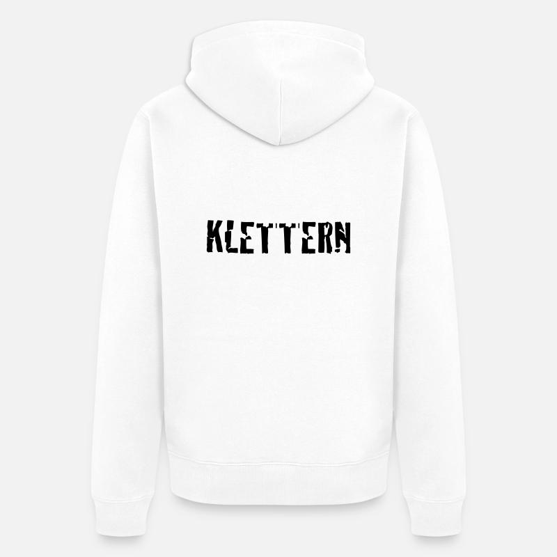 klettern - Unisex Premium Bio Zip Hoodie - Weiß