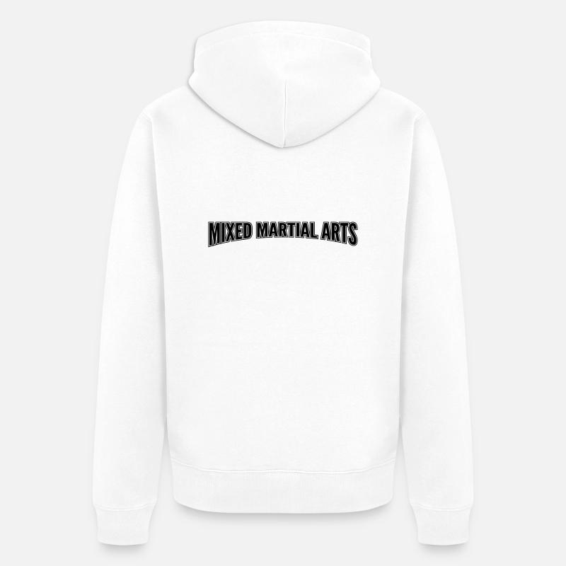 mixed martial arts - Unisex Premium Bio Zip Hoodie - Weiß