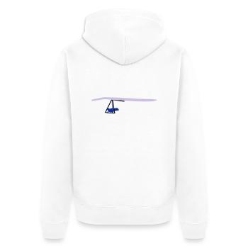 Drachenflieger - Unisex Premium Bio Zip Hoodie - Weiß - Hinten - Thijin (182cm)