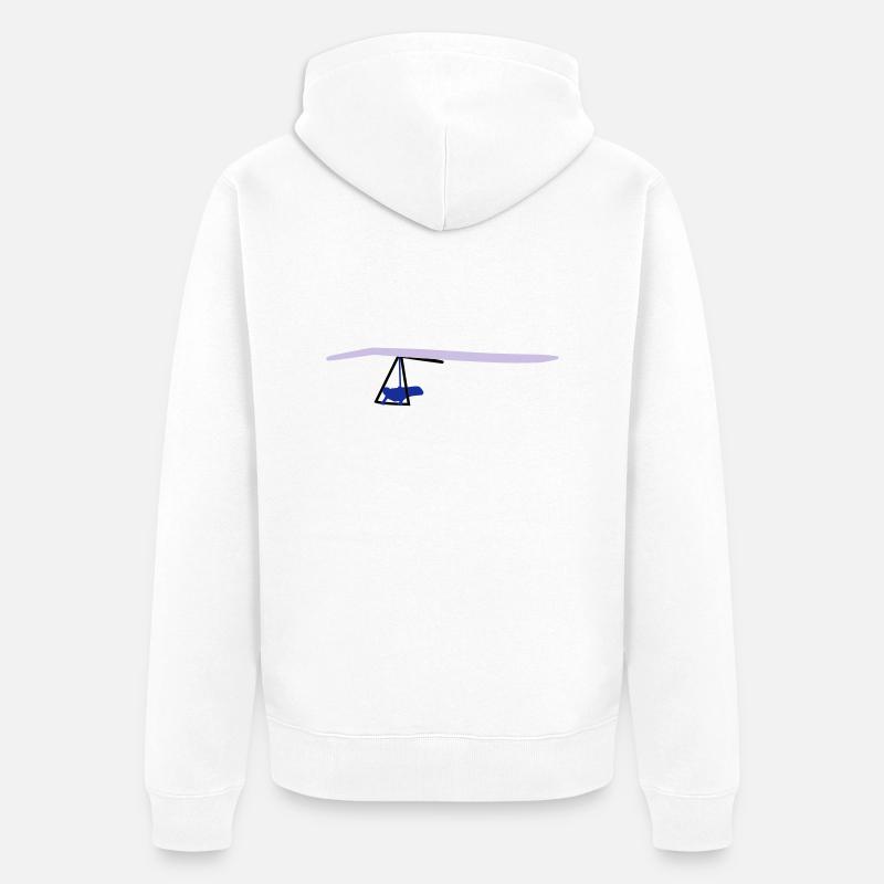 Drachenflieger - Unisex Premium Bio Zip Hoodie - Weiß