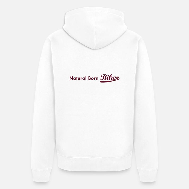evolution_biker - Veste à capuche bio Premium Unisexe - blanc