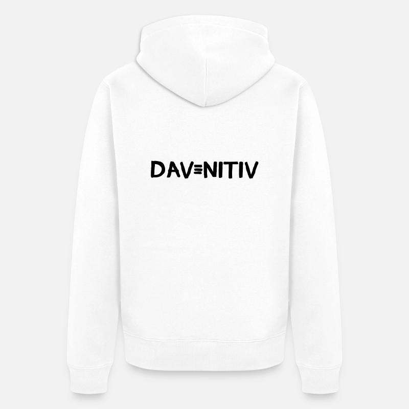 davenitiv - Veste à capuche bio Premium Unisexe - blanc