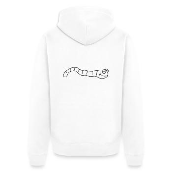 Funny Worm - Veste à capuche bio Premium Unisexe - blanc - Dos - Thijin (182cm)