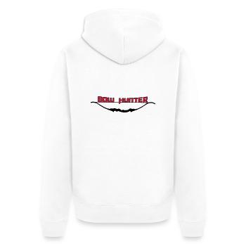 Bow Hunter 2 - Unisex Premium Bio Zip Hoodie - Weiß - Hinten - Thijin (182cm)