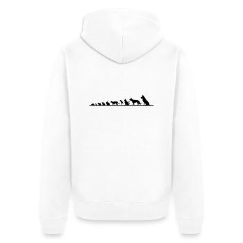 Haustiere - Unisex Premium Bio Zip Hoodie - Weiß - Hinten - Thijin (182cm)