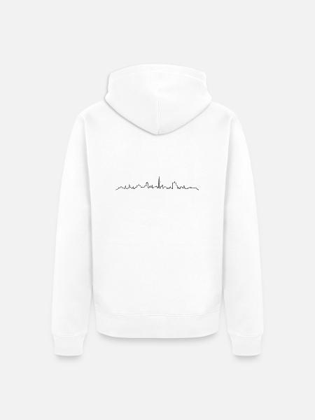Skyline - Stuttgart - Unisex Premium Bio Zip Hoodie - Weiß