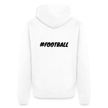 FUSSBALL Geschenkidee Humor - Unisex Premium Bio Zip Hoodie - Weiß - Hinten - Thijin (182cm)