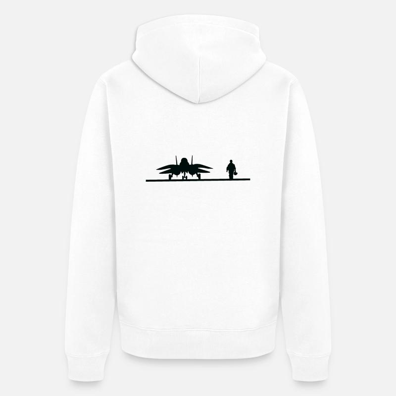 Armée de l’air - Veste à capuche bio Premium Unisexe - blanc