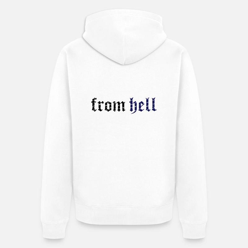 from hell_vec_2 fr - Veste à capuche bio Premium Unisexe - blanc