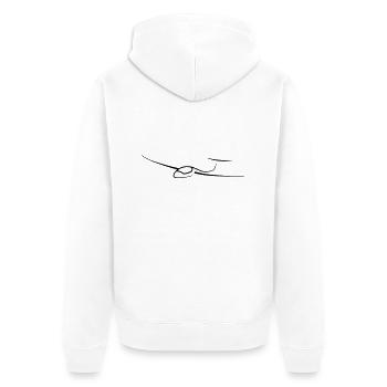 Glider - Unisex Premium Bio Zip Hoodie - Weiß - Hinten - Thijin (182cm)