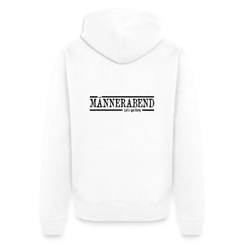 Männerabend - Unisex Premium Bio Zip Hoodie - Weiß - Hinten - Thijin (182cm)