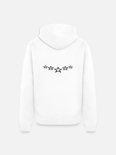 cool_stars_design_1c - Unisex Premium Organic Zip Hoodie - white