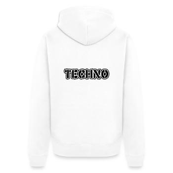 Techno__V009 - Veste à capuche bio Premium Unisexe - blanc - Dos - Thijin (182cm)