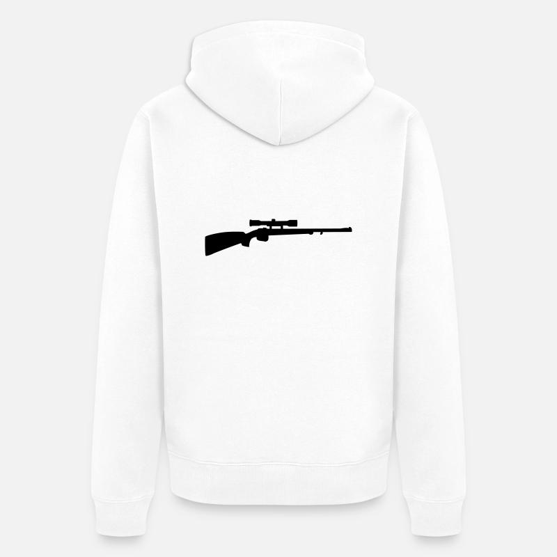 Fusil - Veste à capuche bio Premium Unisexe - blanc
