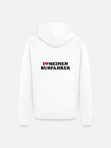 Busfahrer - Unisex Premium Bio Zip Hoodie - Weiß