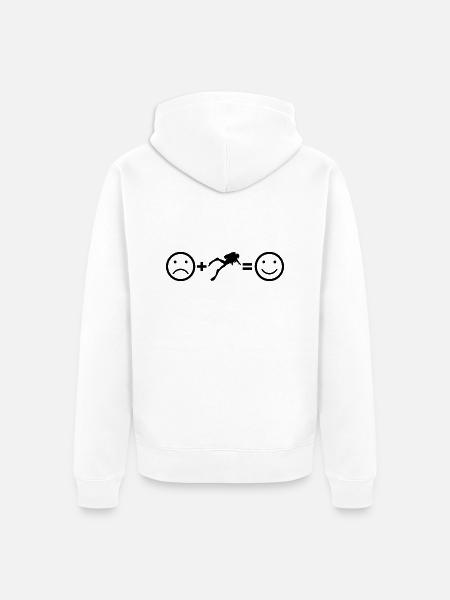 Diving Men Retro Scuba Divers - Unisex Premium Organic Zip Hoodie - white