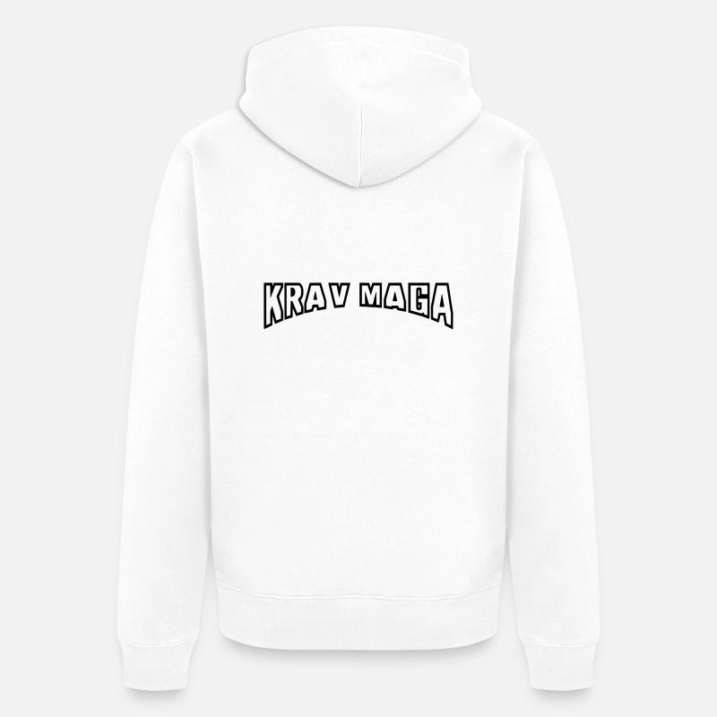 krav maga bogen - Veste à capuche bio Premium Unisexe - blanc