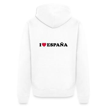 I love Espana - Unisex Premium Bio Zip Hoodie - Weiß - Hinten - Thijin (182cm)