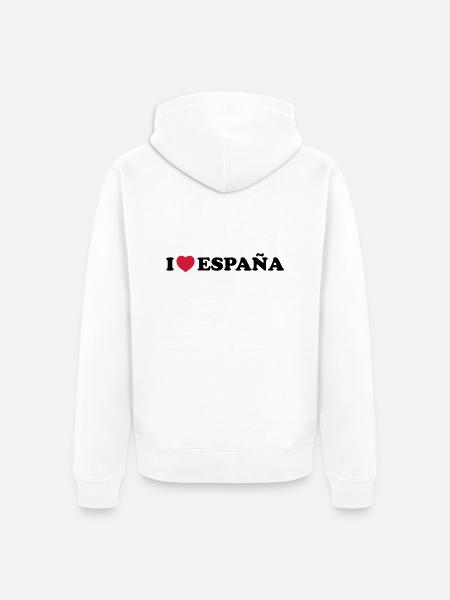 I love Espana - Veste à capuche bio Premium Unisexe - blanc