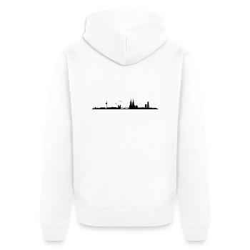 Cologne Skyline Panorama - Unisex Premium Organic Zip Hoodie - white - Back - Thijin (182cm)